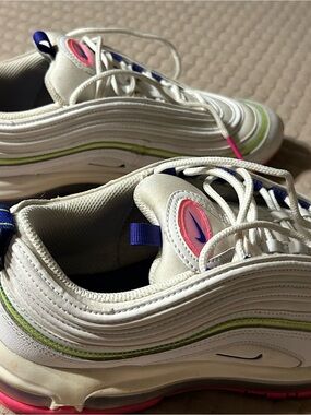Nike Air Max 97 "Easter" Women's Size 9 WHT/INDIGO-PNK BLST  No Box